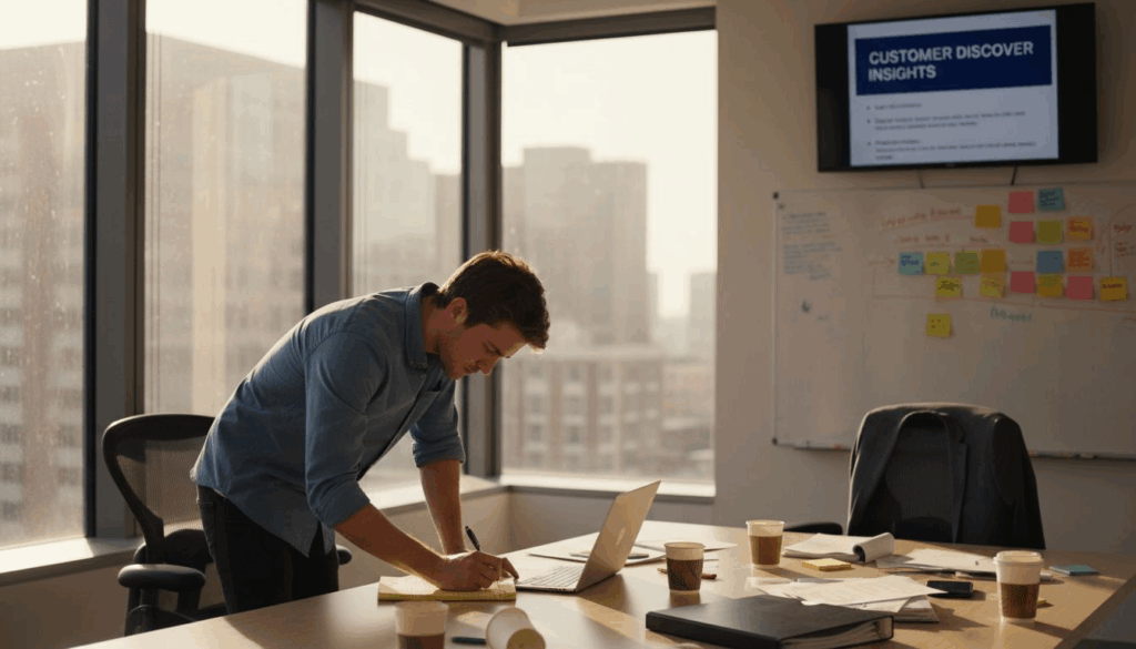 Entrepreneur working during team learning session