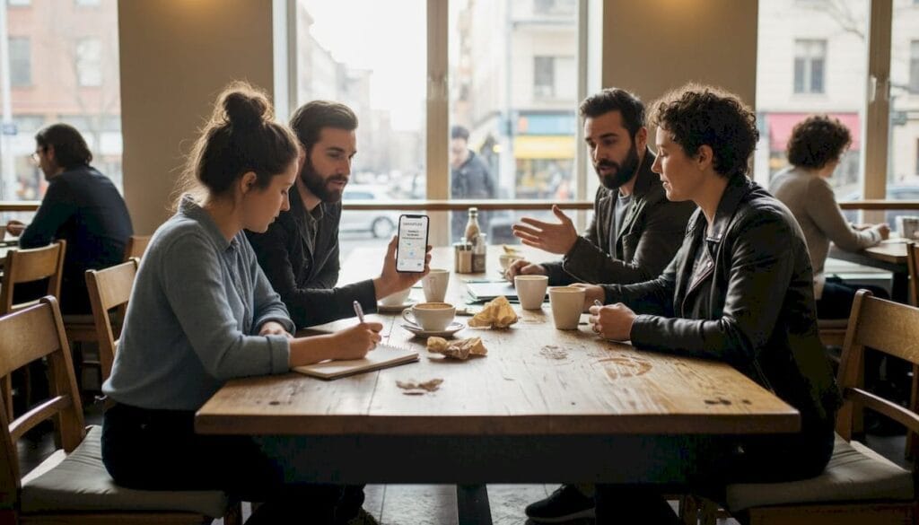 Group networking at local entrepreneur meetup