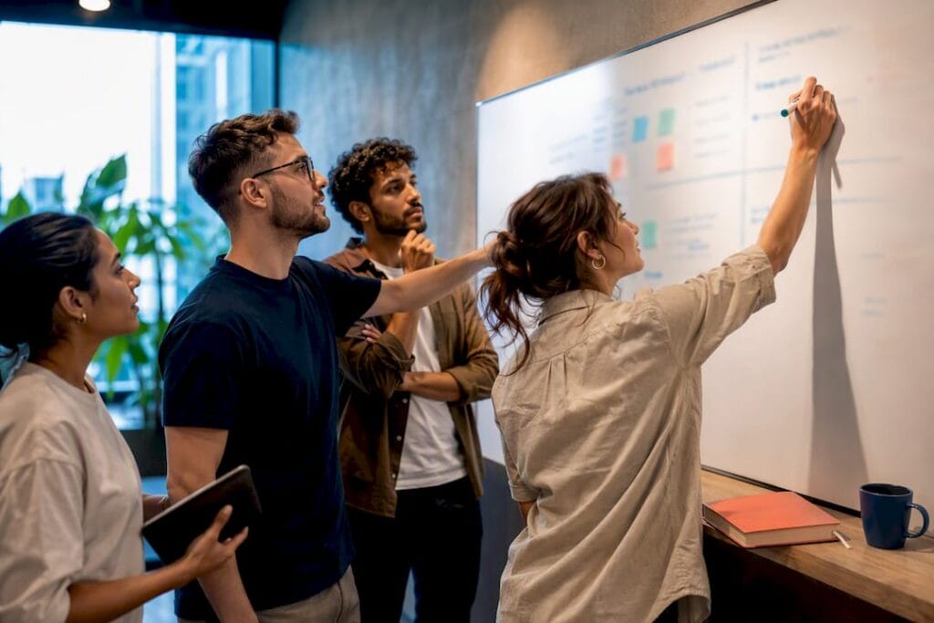 Founders pressure-testing business objectives together