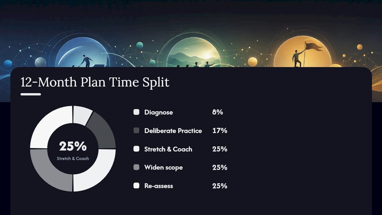 Your 3, 6, and 12-Month Plan for Building These Skills — overview diagram