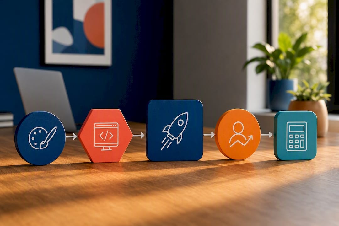 Illustrated client referral journey between partners
