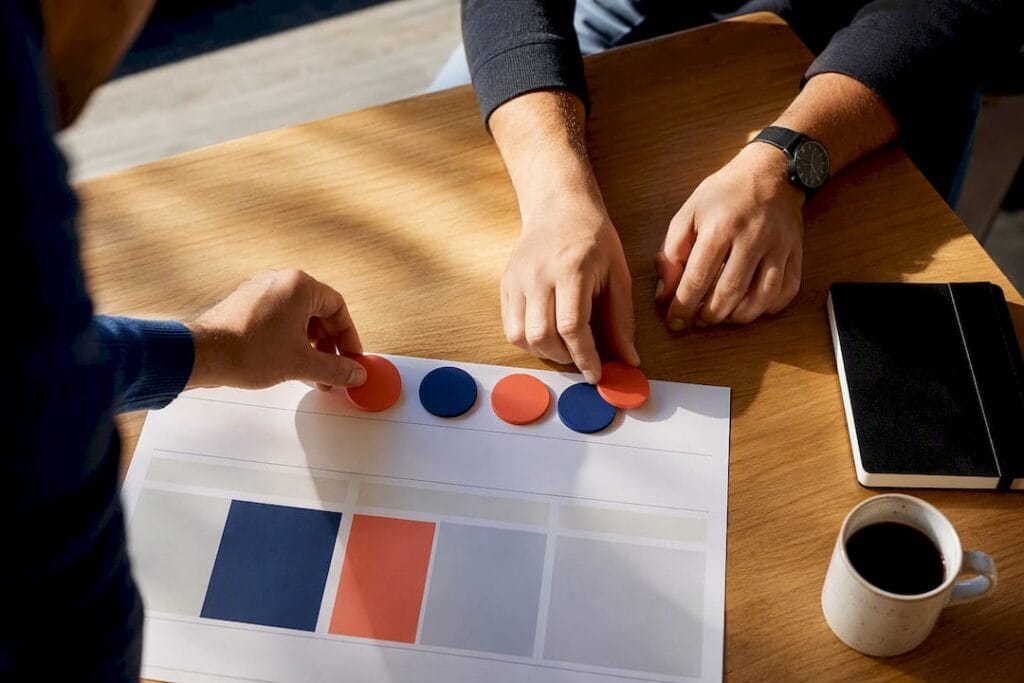 Founders prioritizing initiatives on a one-page plan