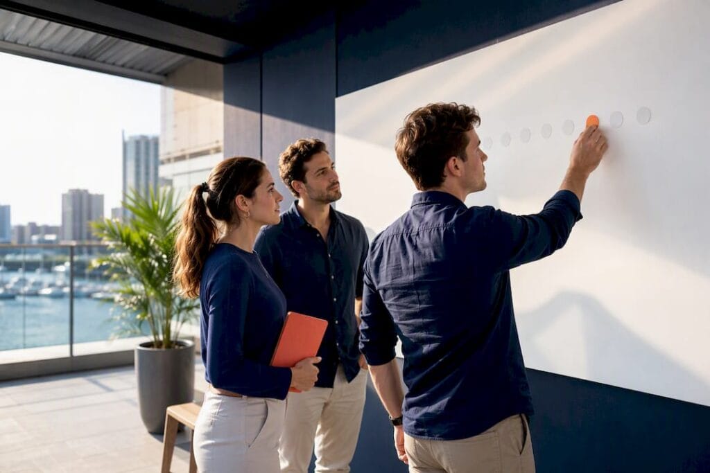 Founders reviewing a one-week growth experiment