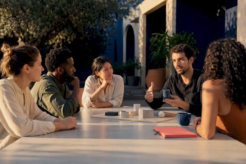 Founders sharing progress in a cohort