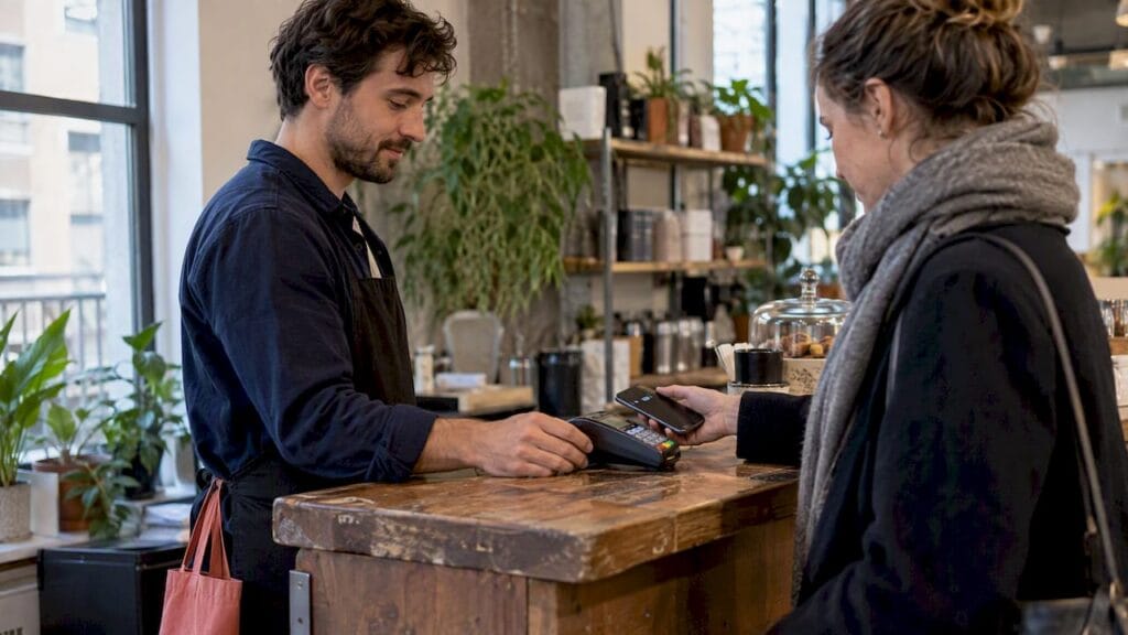 Founder receiving first customer payment